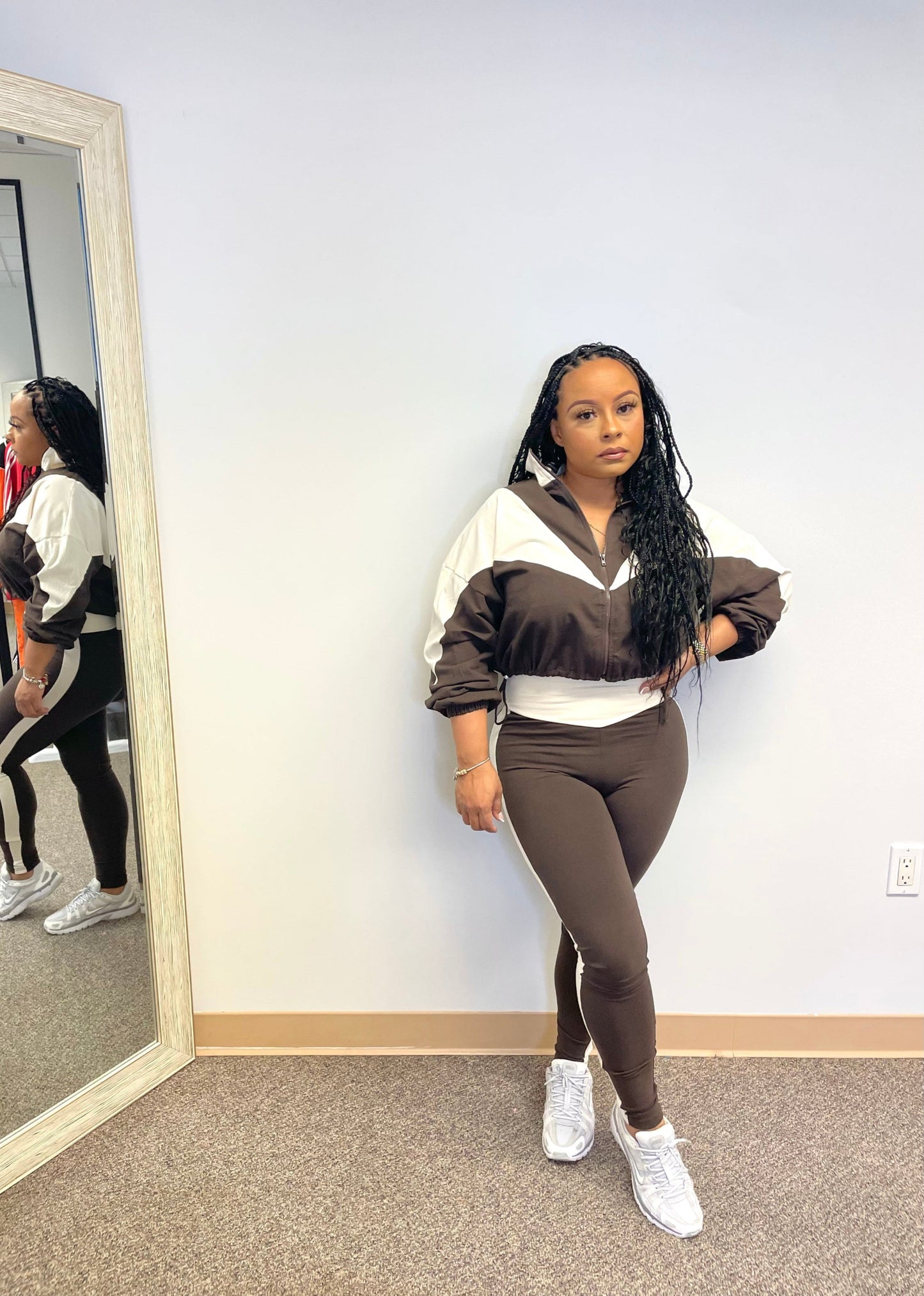 Lainey Set Brown/ Cream